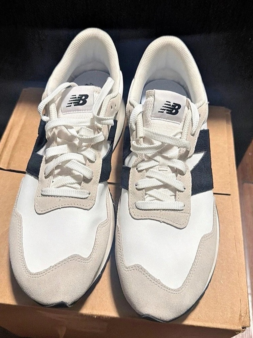 New Balance 237 MS237SF Sea Salt White Black Men’s Sz 12